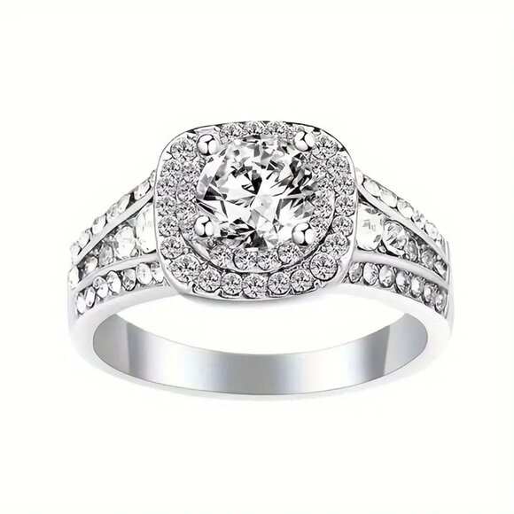 Sophisticated Aurora Ring - Dazzling Synthetic Crystals - Picture 4 of 5